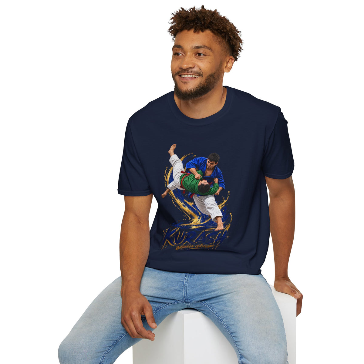 Kurash Wrestling T-Shirt — Traditional Kurash Throw Graphic Tee