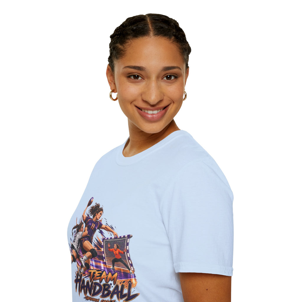Handball Team Graphic T-Shirt — Retro Sports Players Design