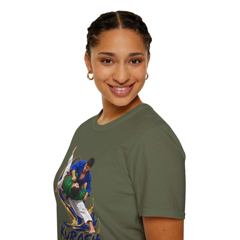 Kurash Wrestling T-Shirt — Traditional Kurash Throw Graphic Tee