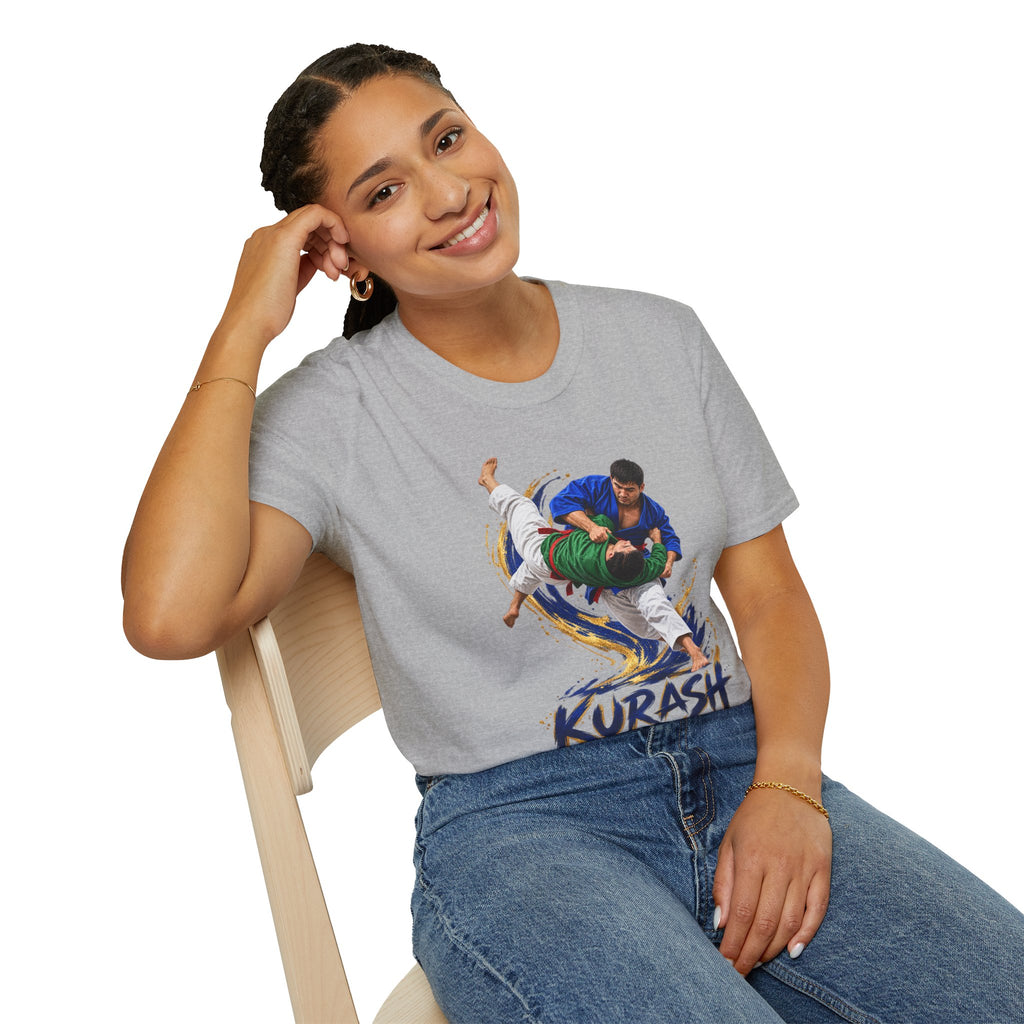 Kurash Wrestling T-Shirt — Traditional Kurash Throw Graphic Tee