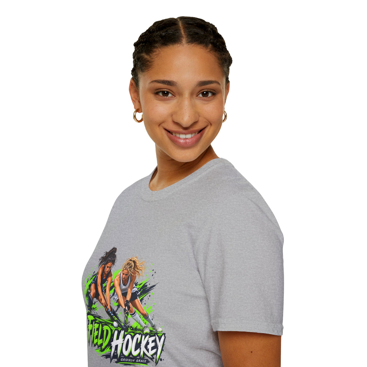 Field Hockey Players Graphic T-Shirt — Neon Action Sports Tee