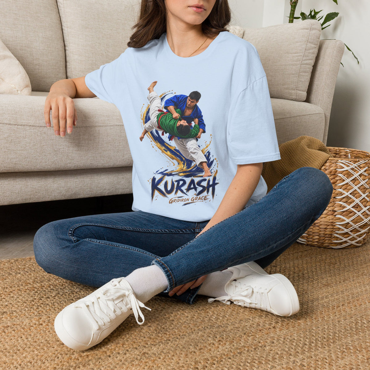 Kurash Wrestling T-Shirt — Traditional Kurash Throw Graphic Tee