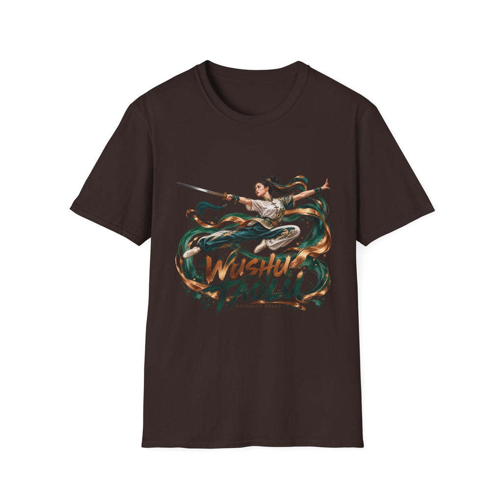 Wushu Taolu Martial Arts T-Shirt — Dynamic Fighter Illustration Tee