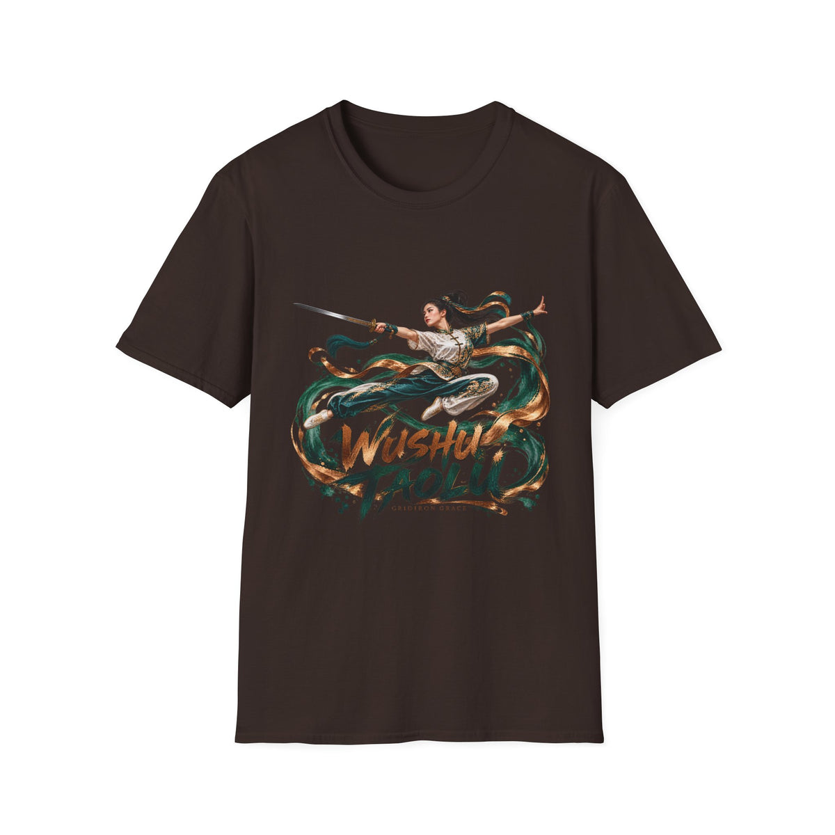 Wushu Taolu Martial Arts T-Shirt — Dynamic Fighter Illustration Tee