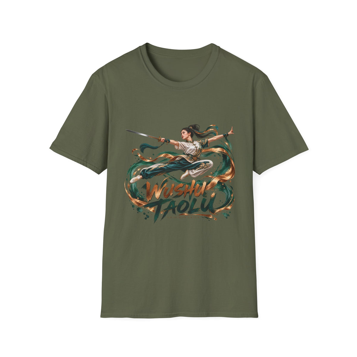 Wushu Taolu Martial Arts T-Shirt — Dynamic Fighter Illustration Tee