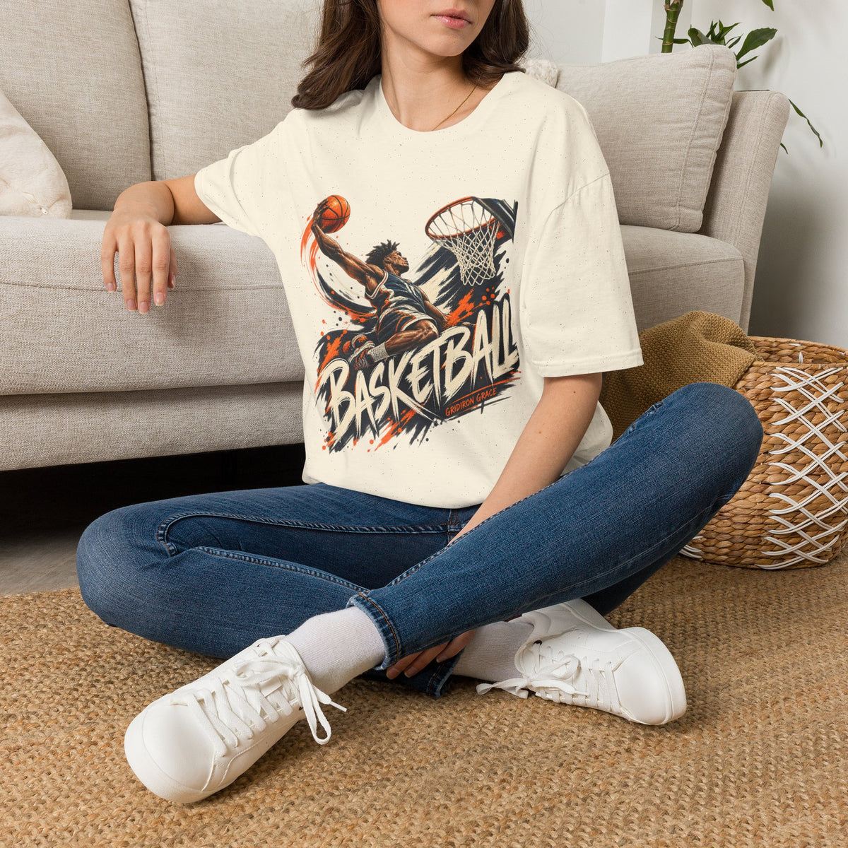 Basketball Dunk Graphic T-Shirt