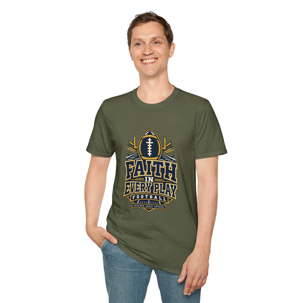 Faith in Every Play Football T-Shirt
