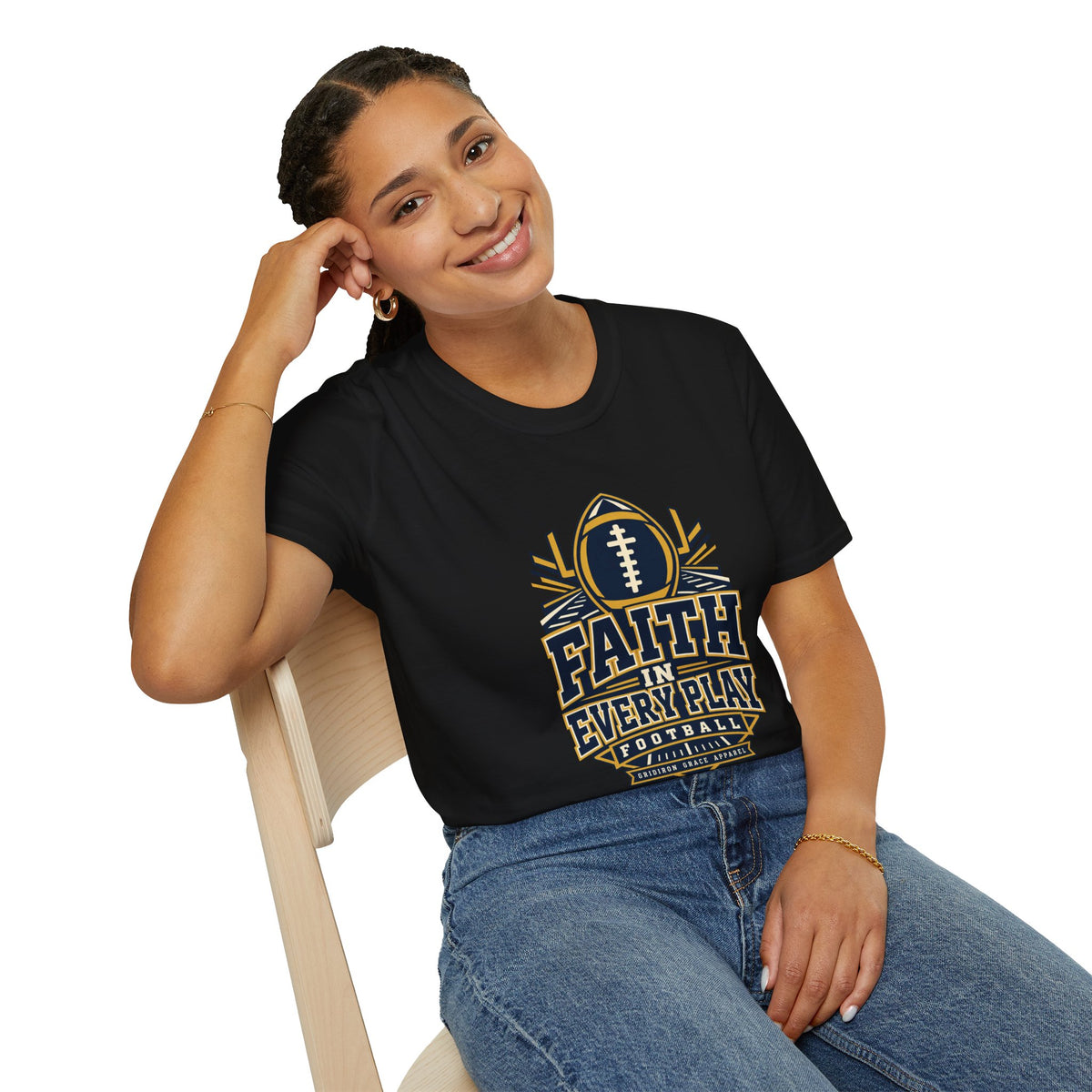 Faith in Every Play Football T-Shirt