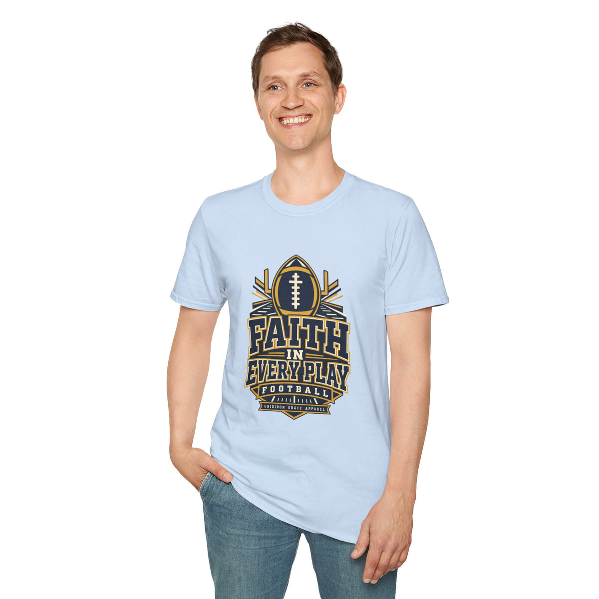 Faith in Every Play Football T-Shirt