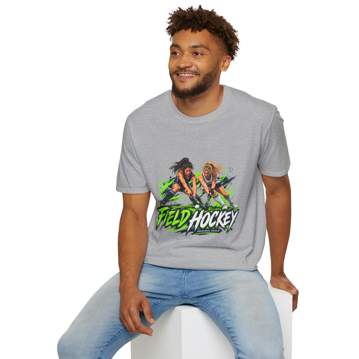 Field Hockey Players Graphic T-Shirt — Neon Action Sports Tee