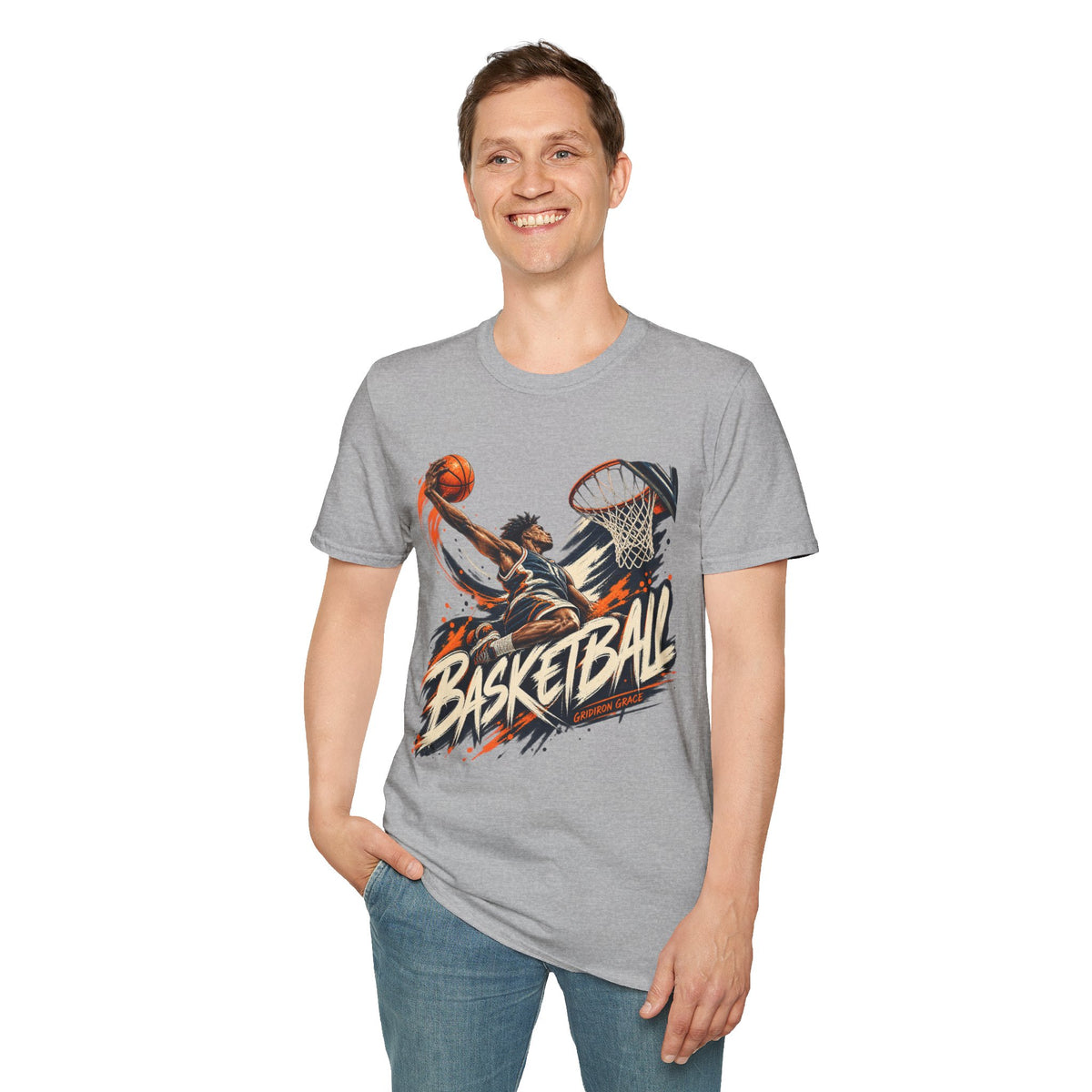 Basketball Dunk Graphic T-Shirt