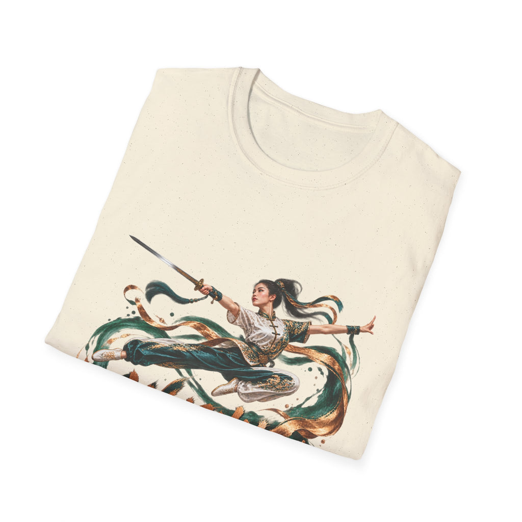 Wushu Taolu Martial Arts T-Shirt — Dynamic Fighter Illustration Tee