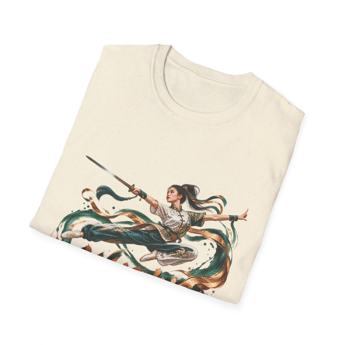 Wushu Taolu Martial Arts T-Shirt — Dynamic Fighter Illustration Tee