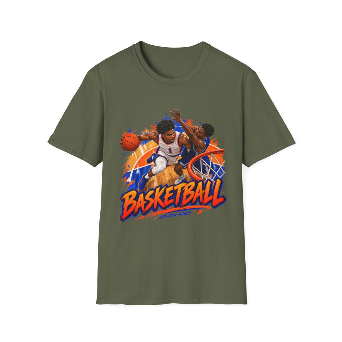 Basketball Action Tee — Vintage Hoop Graphic T-Shirt
