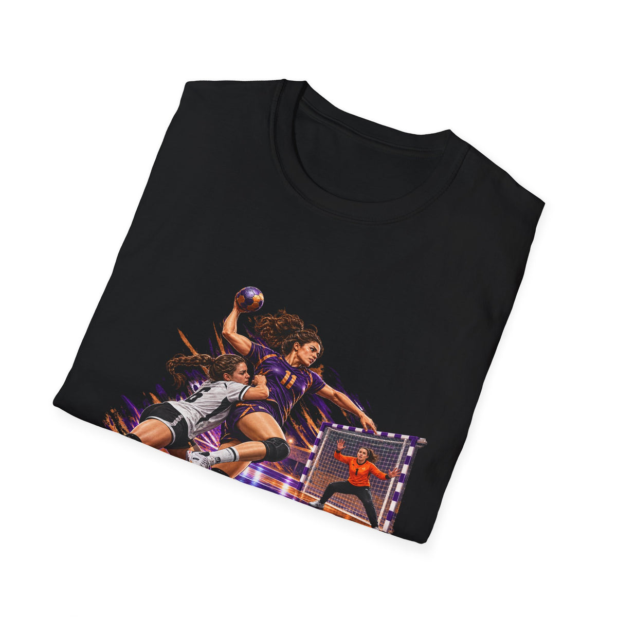 Handball Team Graphic T-Shirt — Retro Sports Players Design
