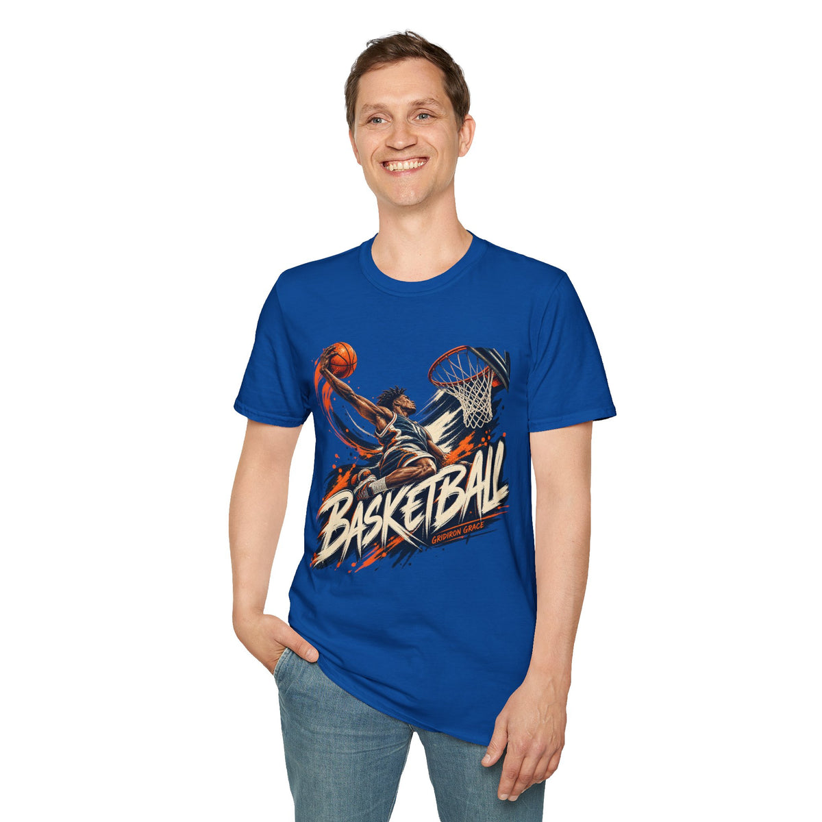 Basketball Dunk Graphic T-Shirt