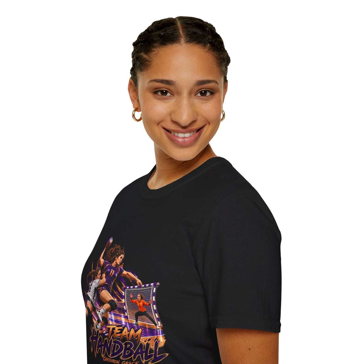 Handball Team Graphic T-Shirt — Retro Sports Players Design