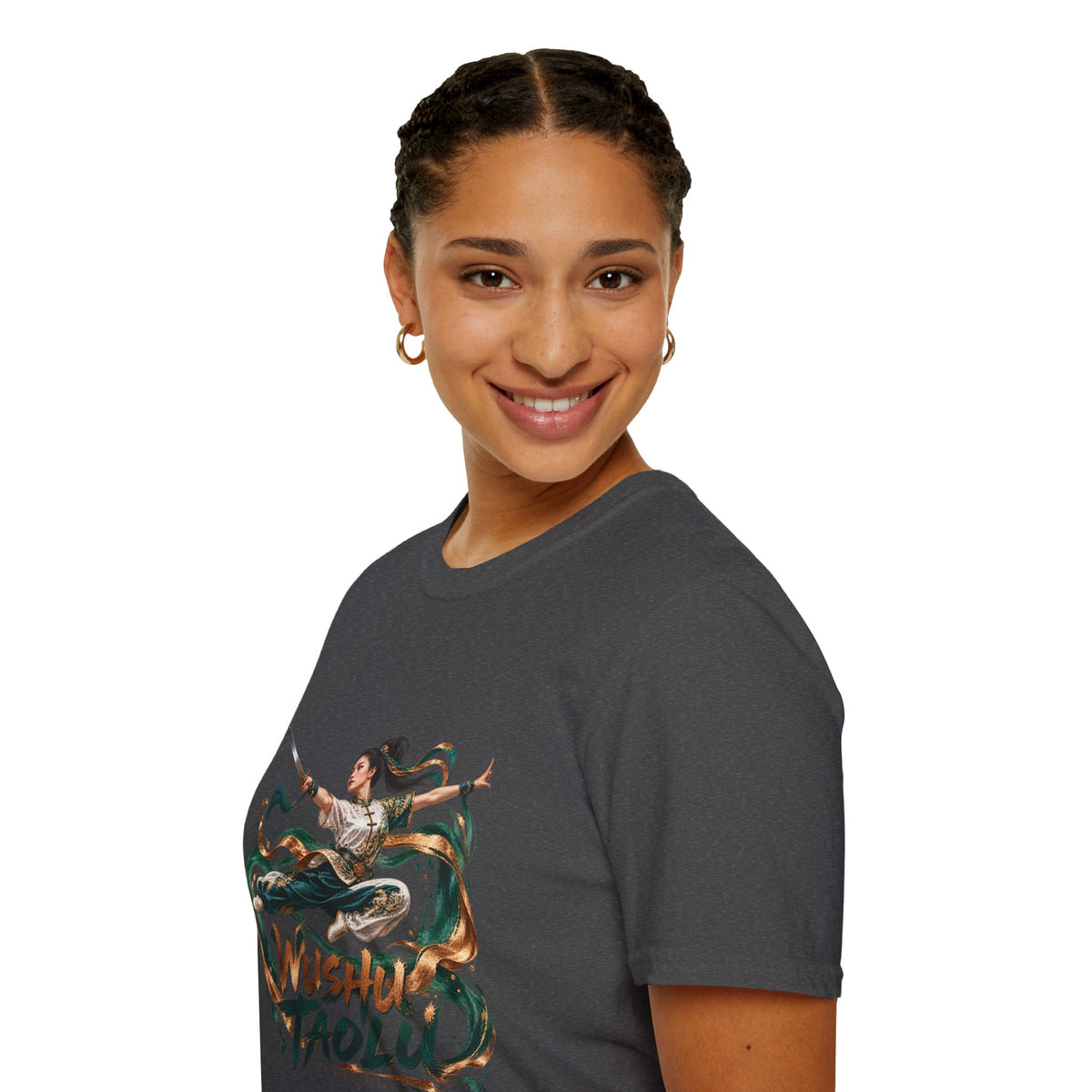 Wushu Taolu Martial Arts T-Shirt — Dynamic Fighter Illustration Tee