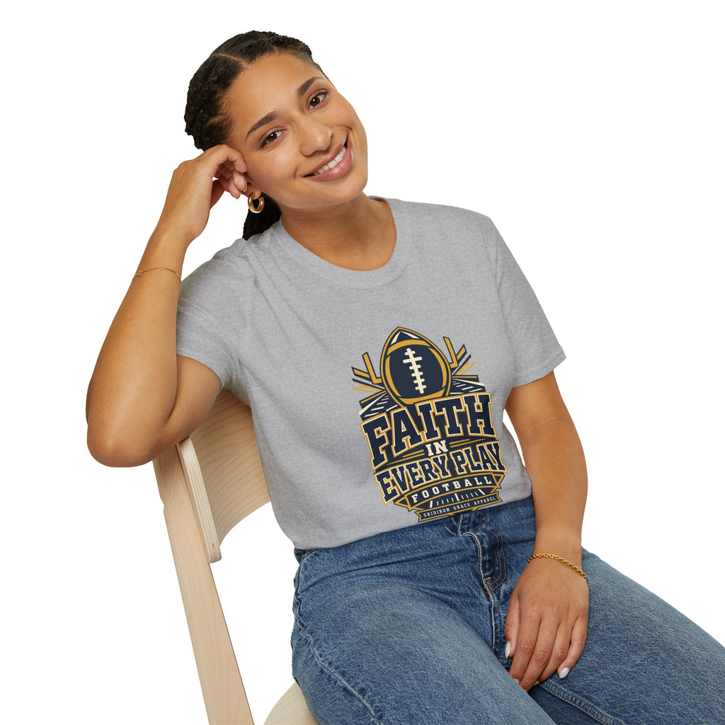 Faith in Every Play Football T-Shirt