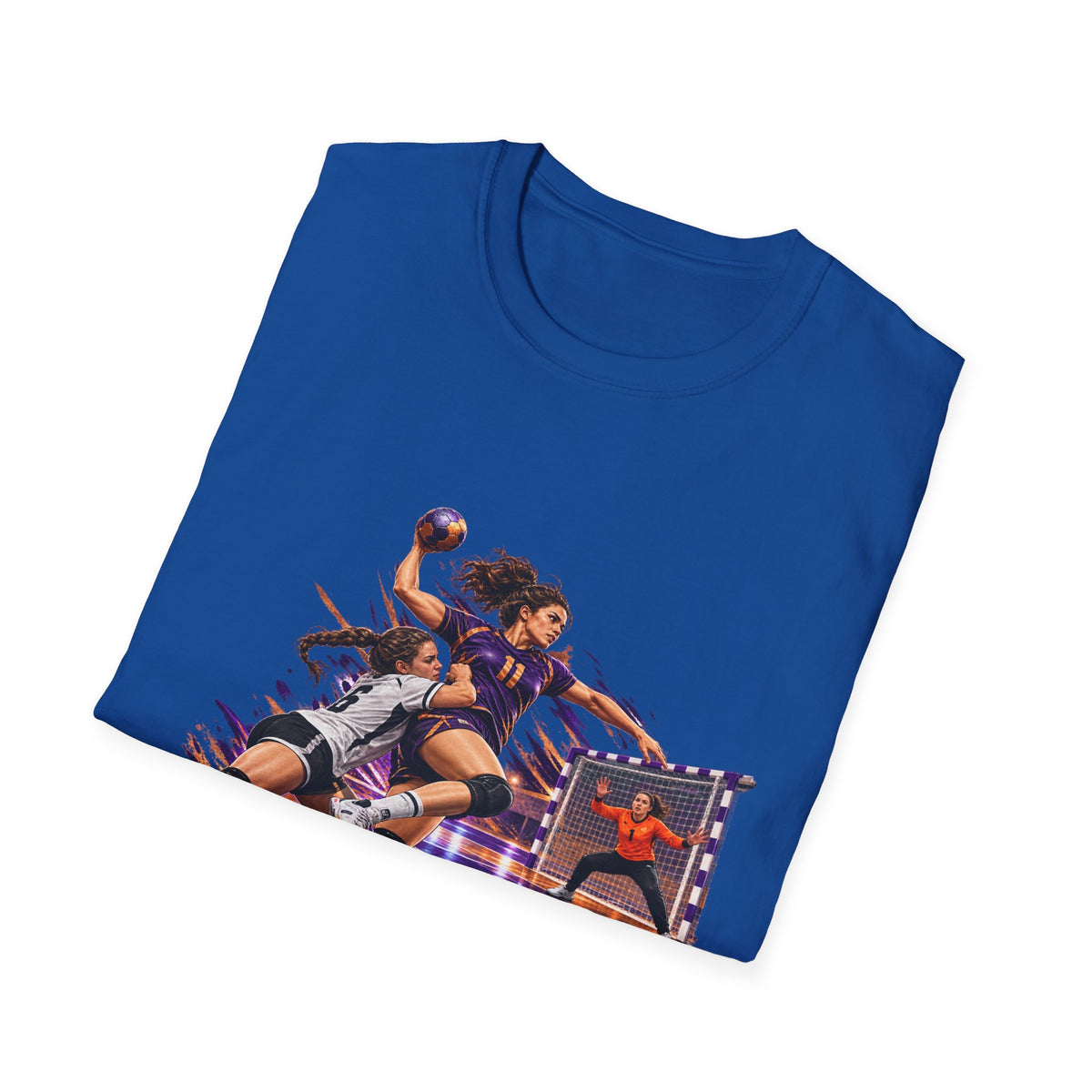 Handball Team Graphic T-Shirt — Retro Sports Players Design