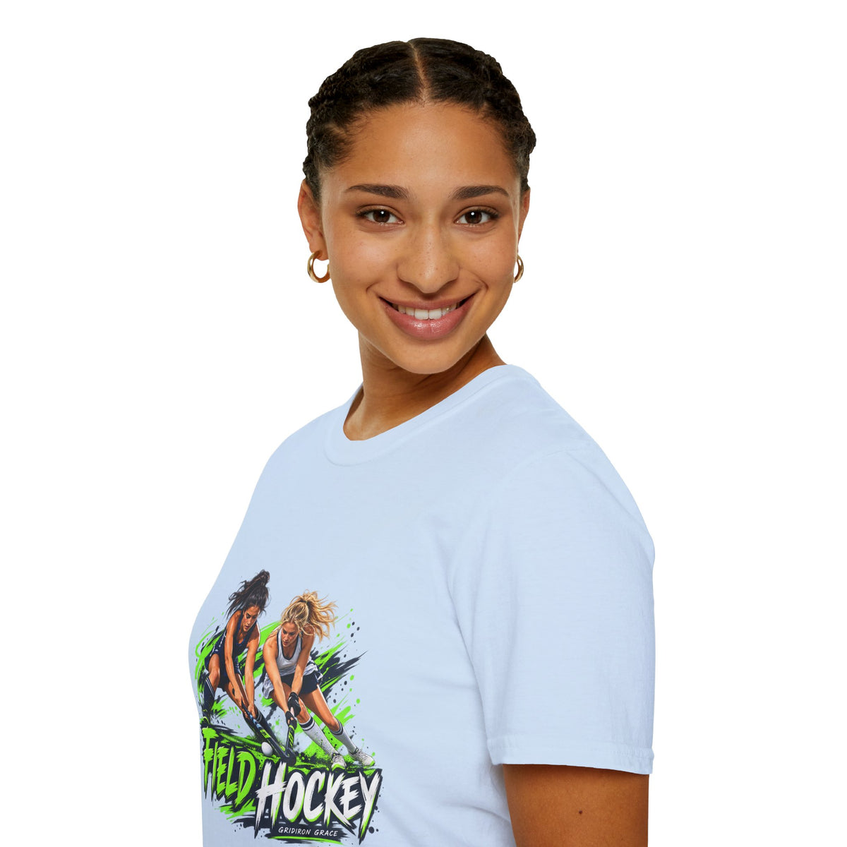 Field Hockey Players Graphic T-Shirt — Neon Action Sports Tee