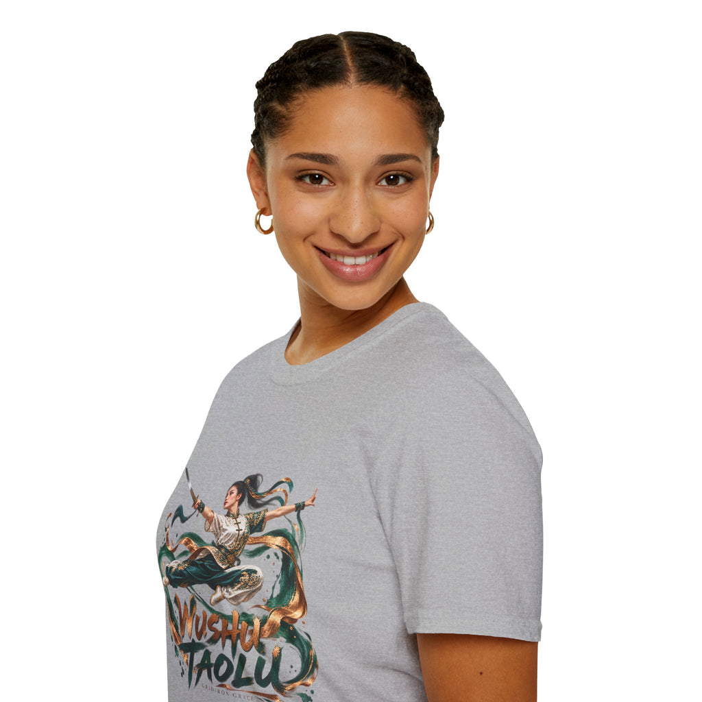 Wushu Taolu Martial Arts T-Shirt — Dynamic Fighter Illustration Tee