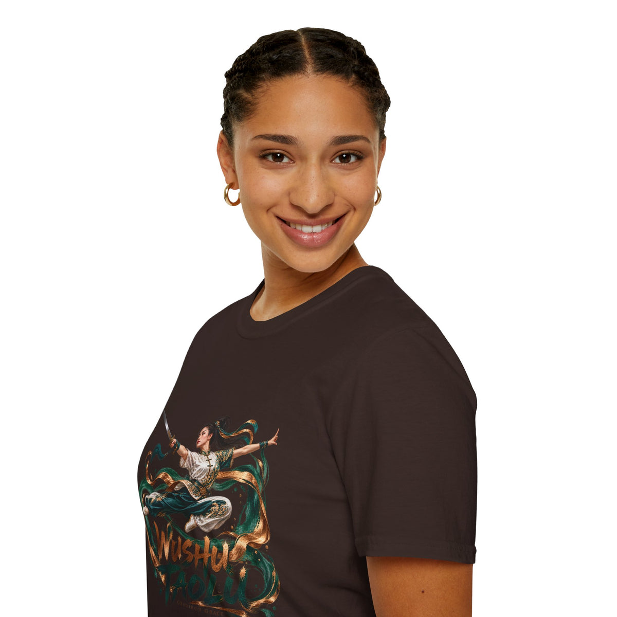 Wushu Taolu Martial Arts T-Shirt — Dynamic Fighter Illustration Tee