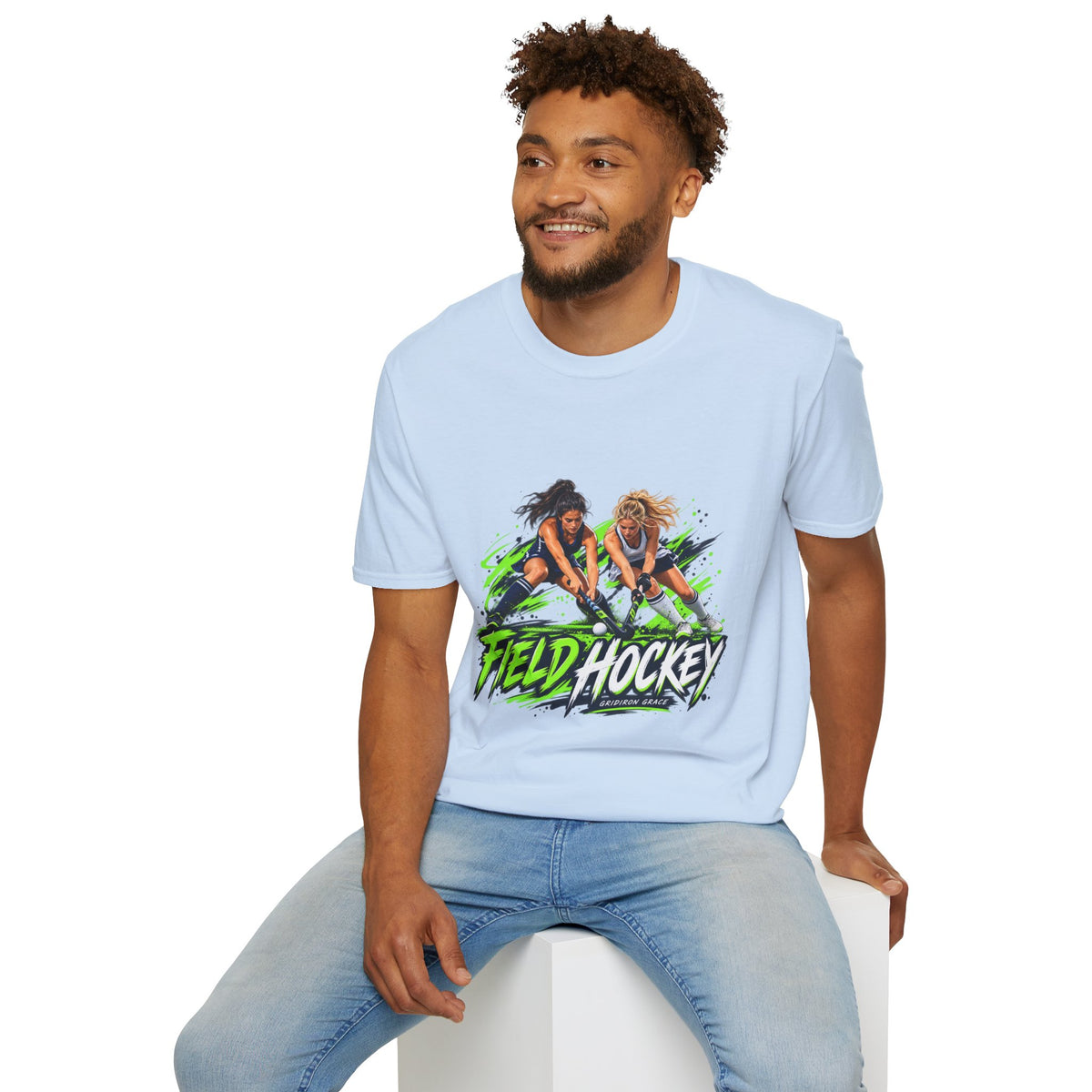 Field Hockey Players Graphic T-Shirt — Neon Action Sports Tee