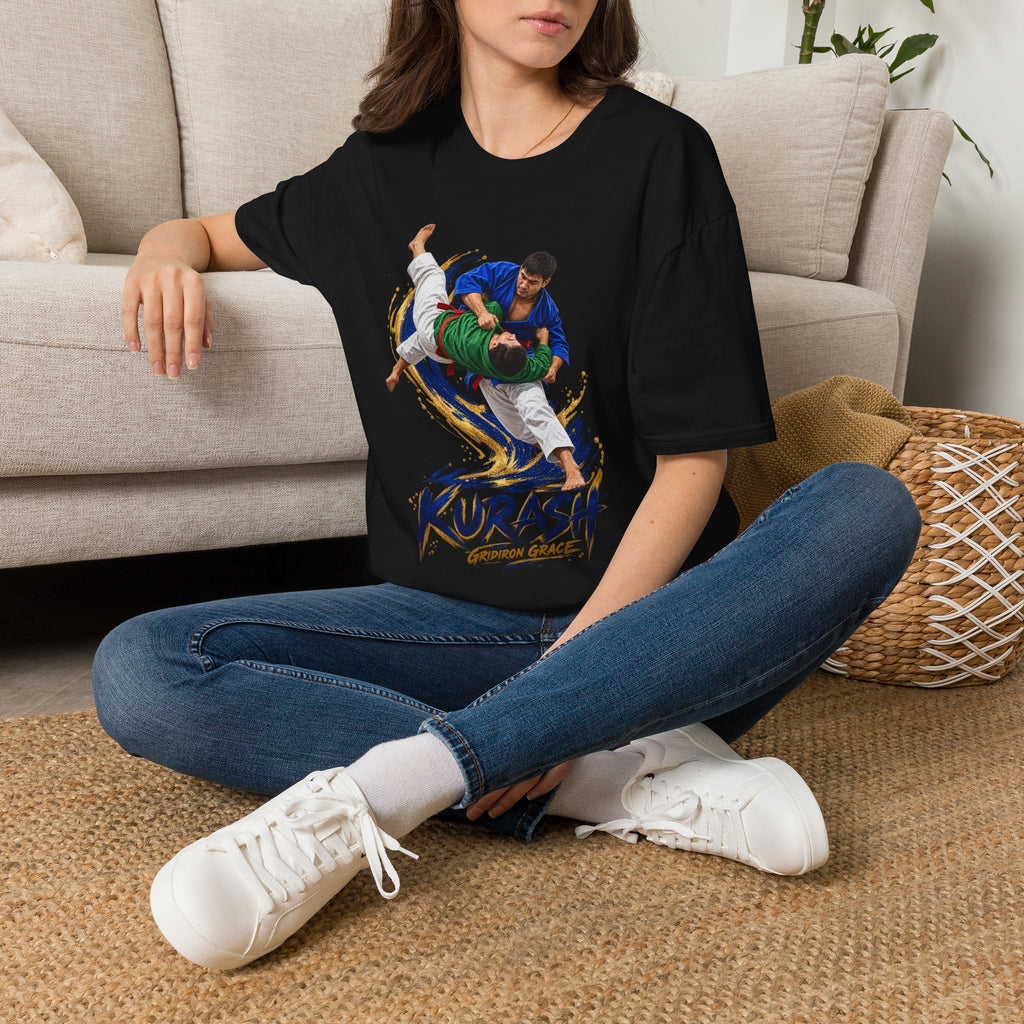 Kurash Wrestling T-Shirt — Traditional Kurash Throw Graphic Tee