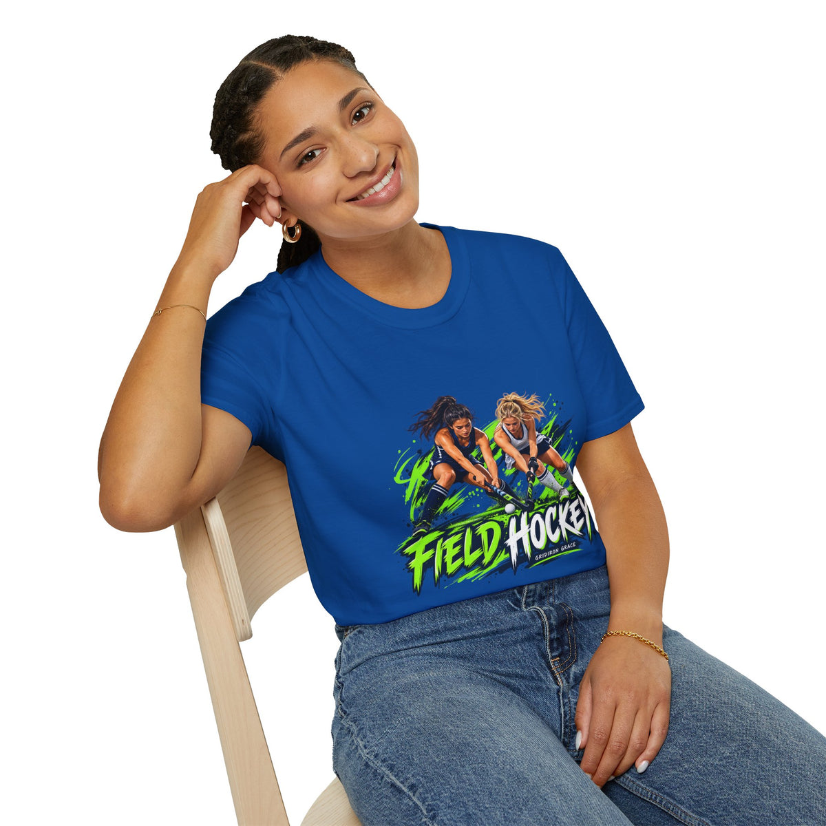 Field Hockey Players Graphic T-Shirt — Neon Action Sports Tee