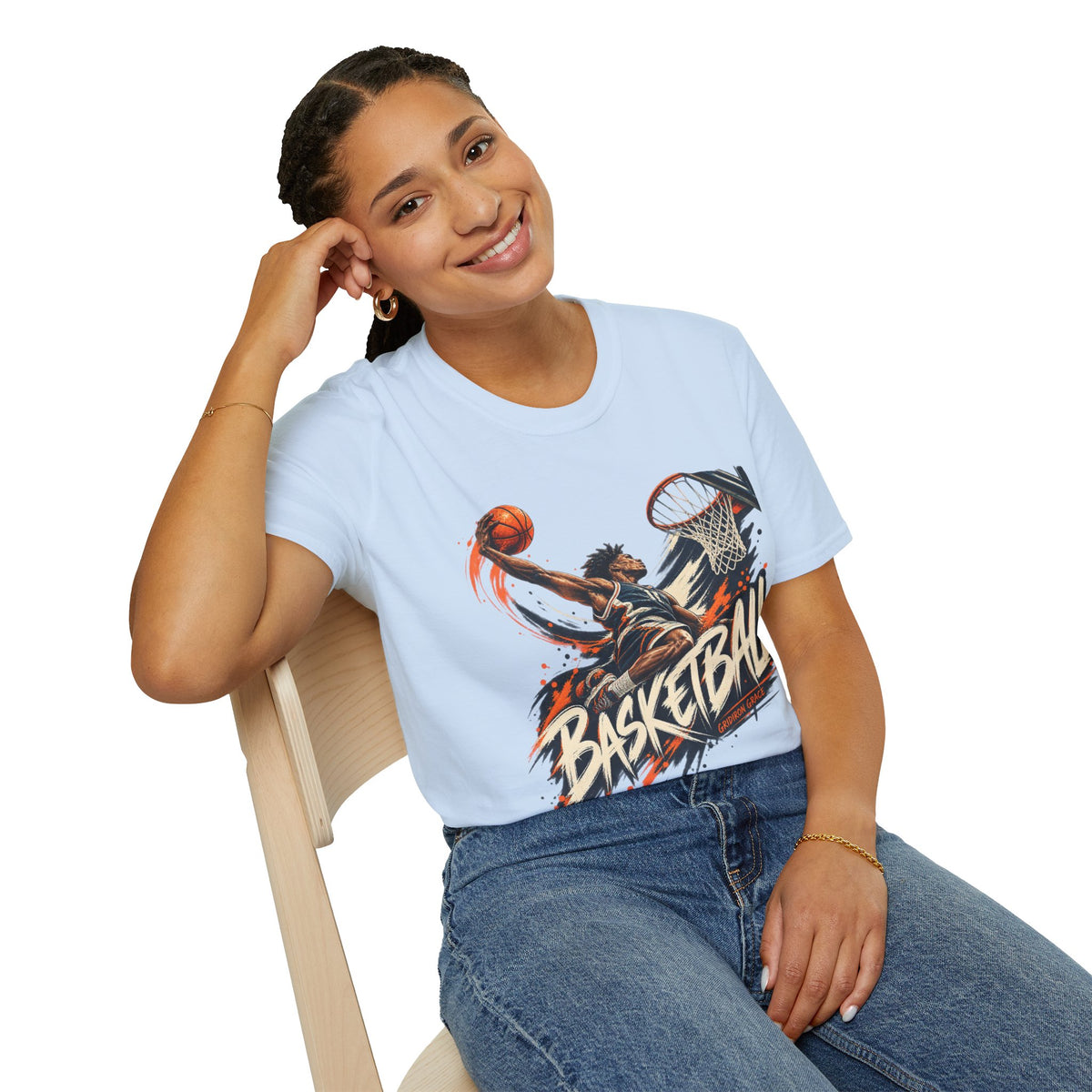 Basketball Dunk Graphic T-Shirt