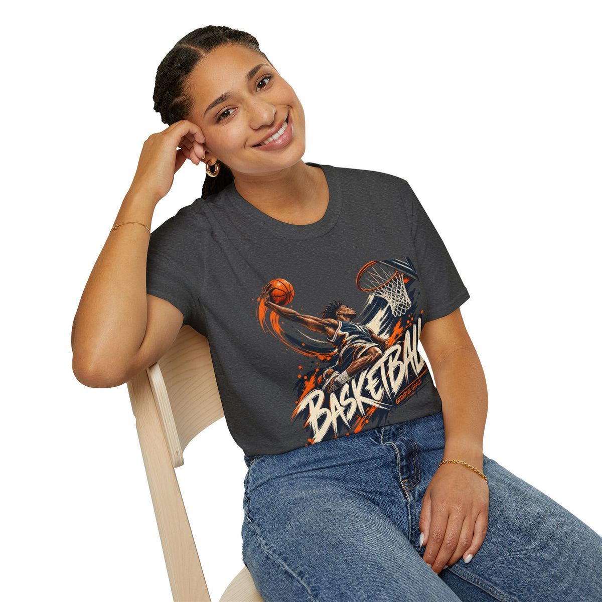 Basketball Dunk Graphic T-Shirt