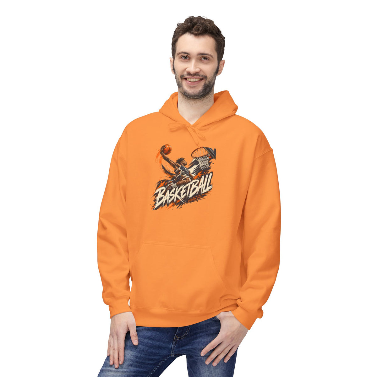 Basketball Graphic Hoodie — Retro Slam Dunk Pullover for Players & Fans