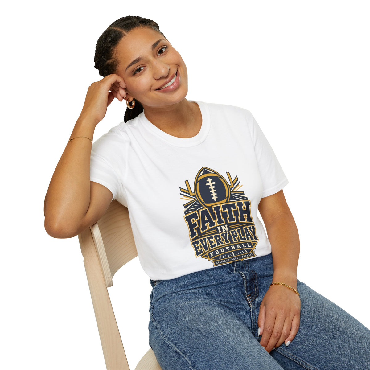 Faith in Every Play Football T-Shirt