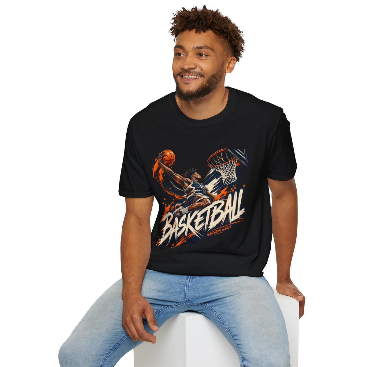 Basketball Dunk Graphic T-Shirt