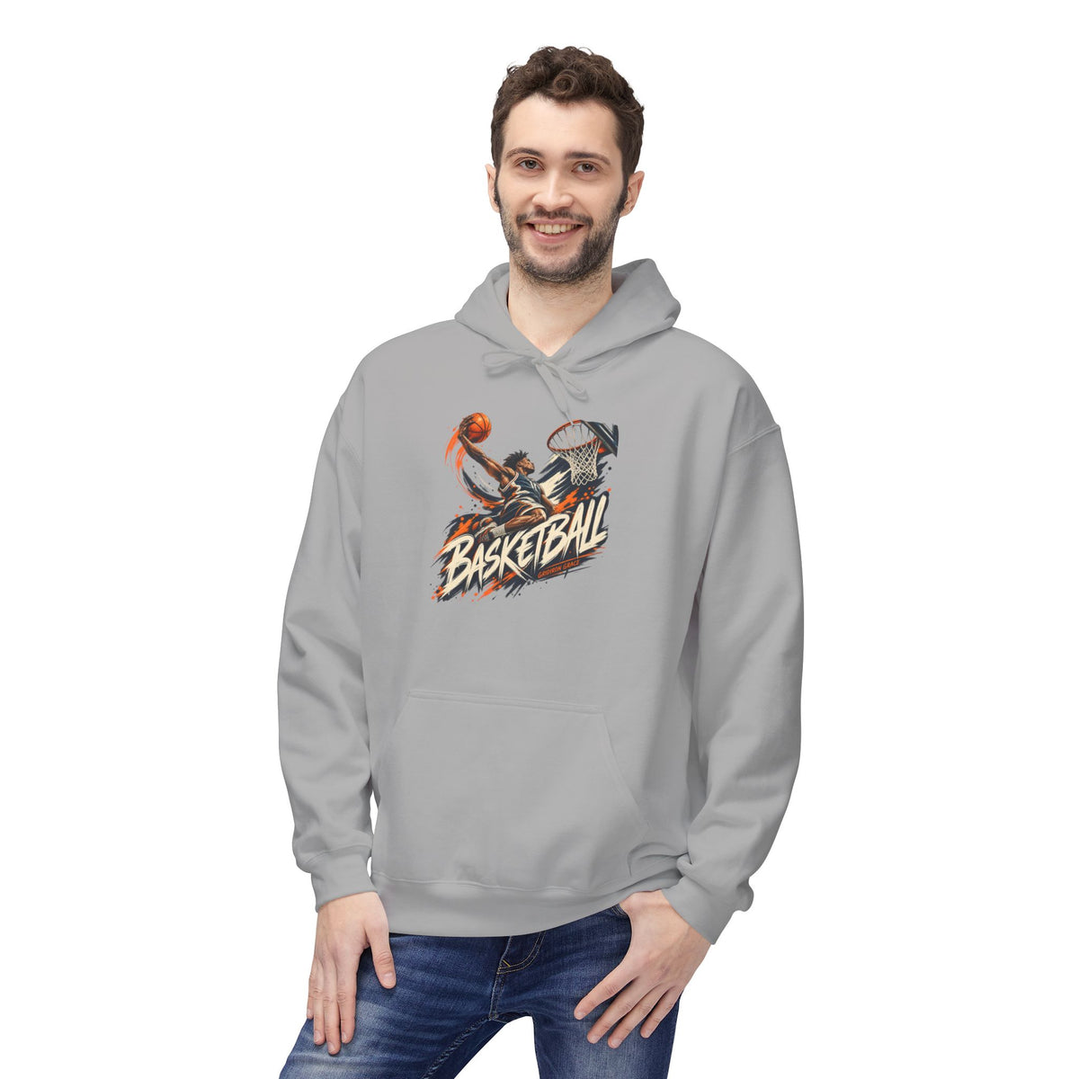 Basketball Graphic Hoodie — Retro Slam Dunk Pullover for Players & Fans