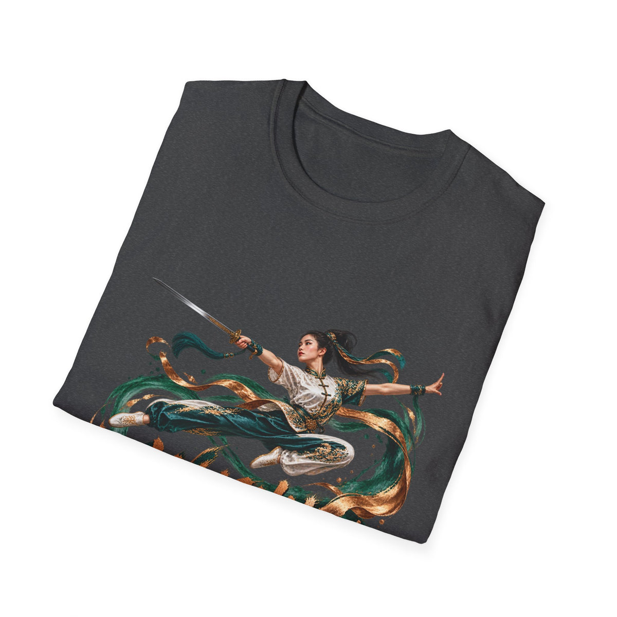 Wushu Taolu Martial Arts T-Shirt — Dynamic Fighter Illustration Tee
