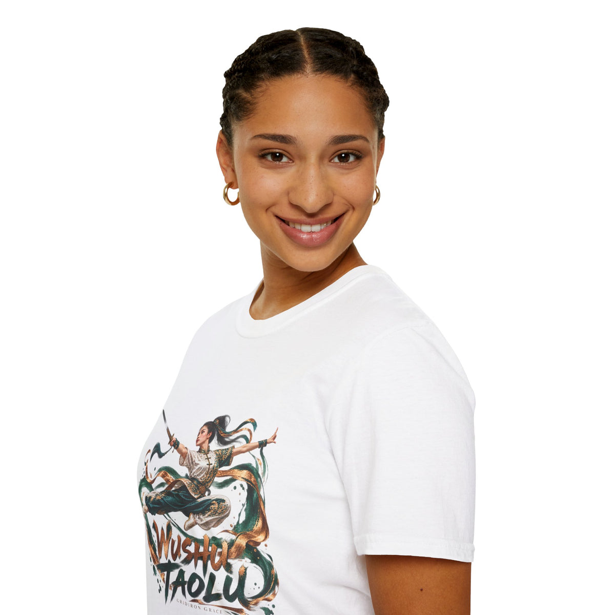 Wushu Taolu Martial Arts T-Shirt — Dynamic Fighter Illustration Tee