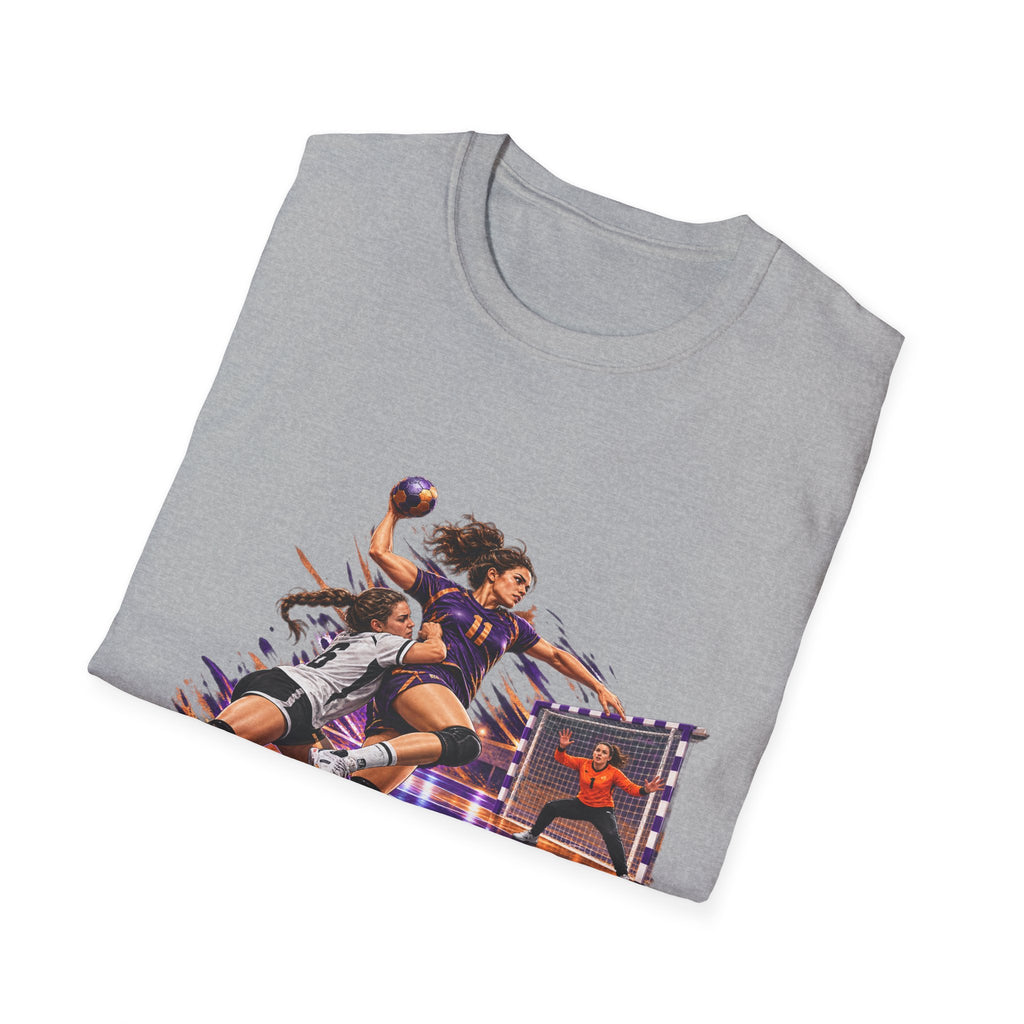 Handball Team Graphic T-Shirt — Retro Sports Players Design