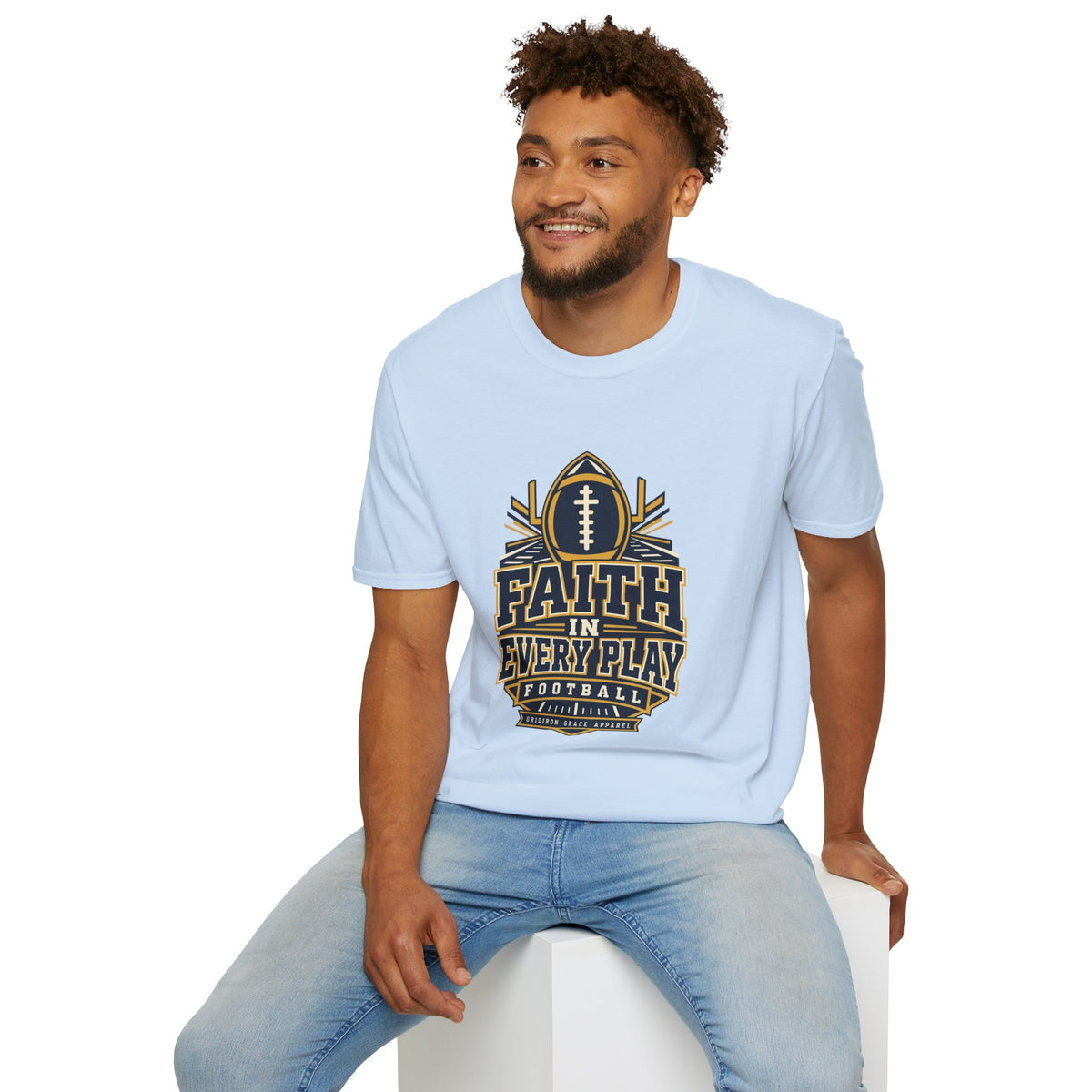Faith in Every Play Football T-Shirt