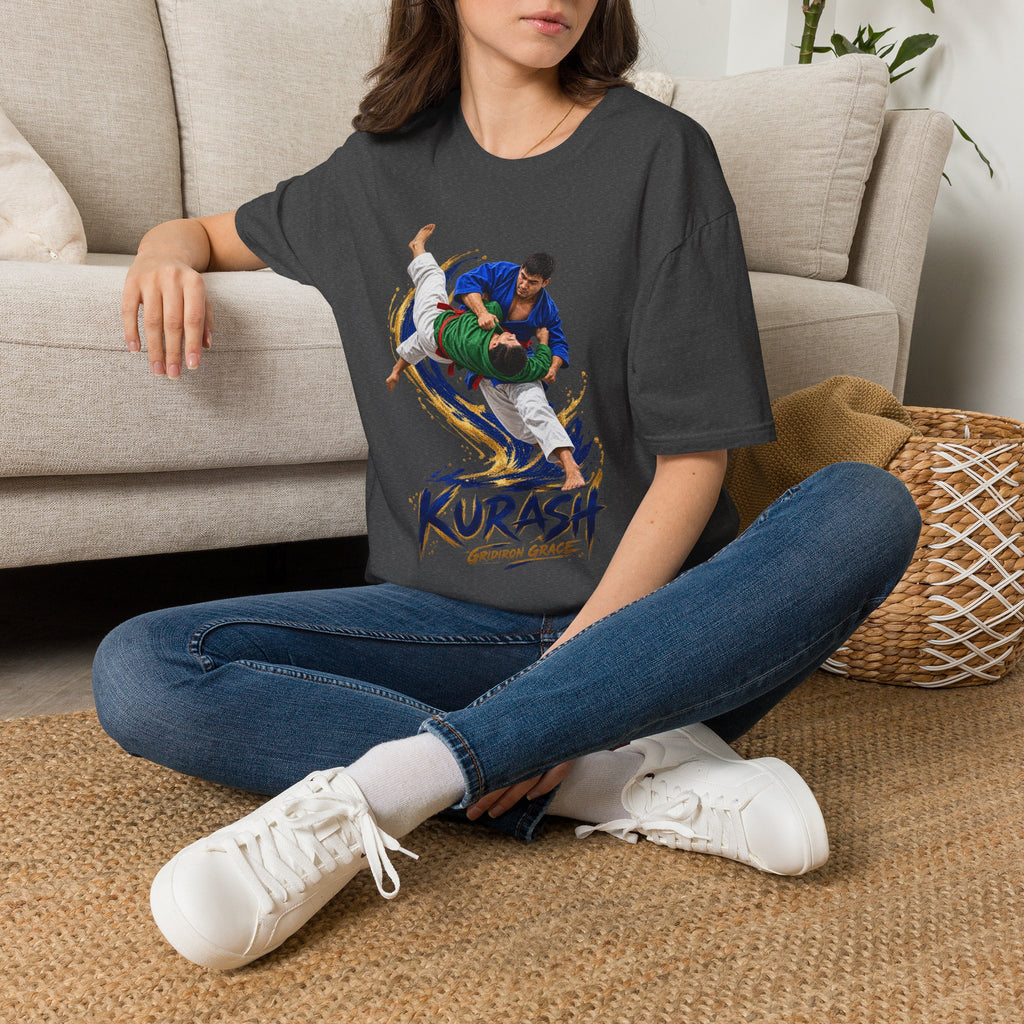 Kurash Wrestling T-Shirt — Traditional Kurash Throw Graphic Tee
