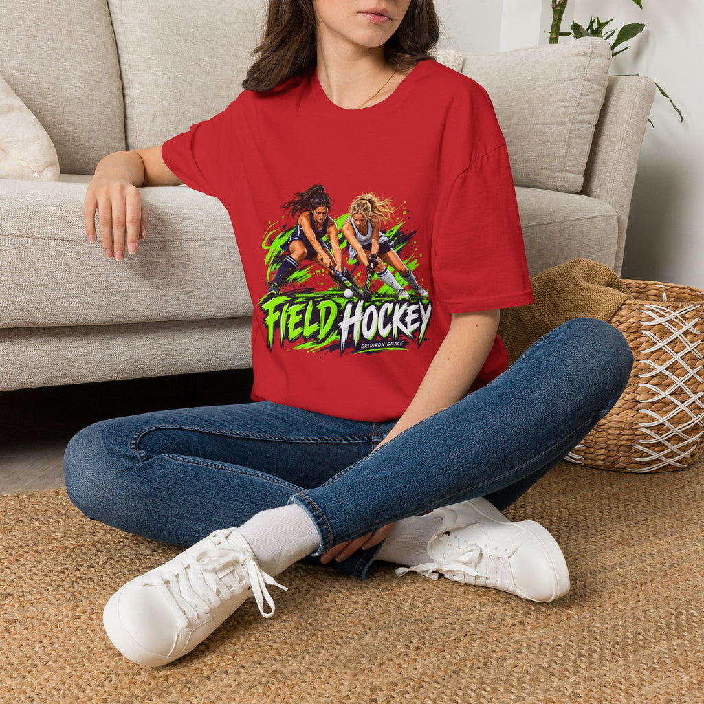 Field Hockey Players Graphic T-Shirt — Neon Action Sports Tee