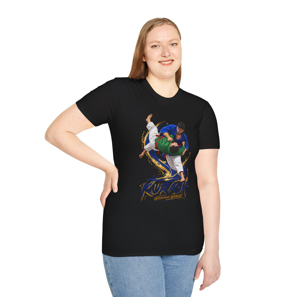 Kurash Wrestling T-Shirt — Traditional Kurash Throw Graphic Tee