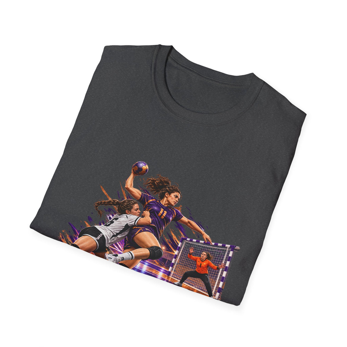 Handball Team Graphic T-Shirt — Retro Sports Players Design