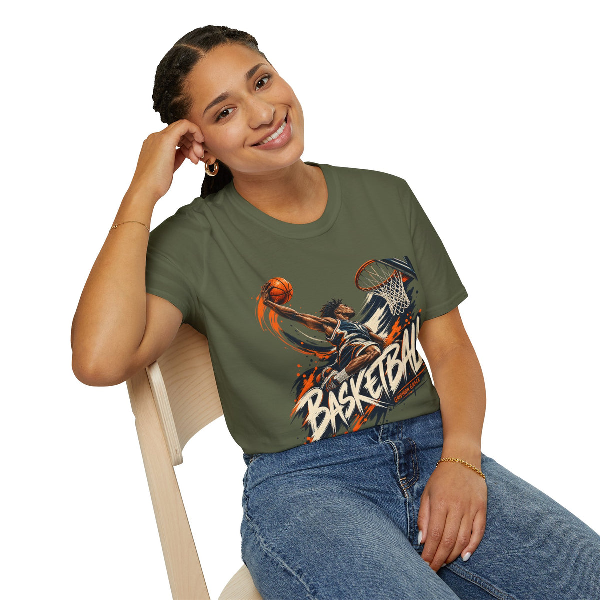 Basketball Dunk Graphic T-Shirt