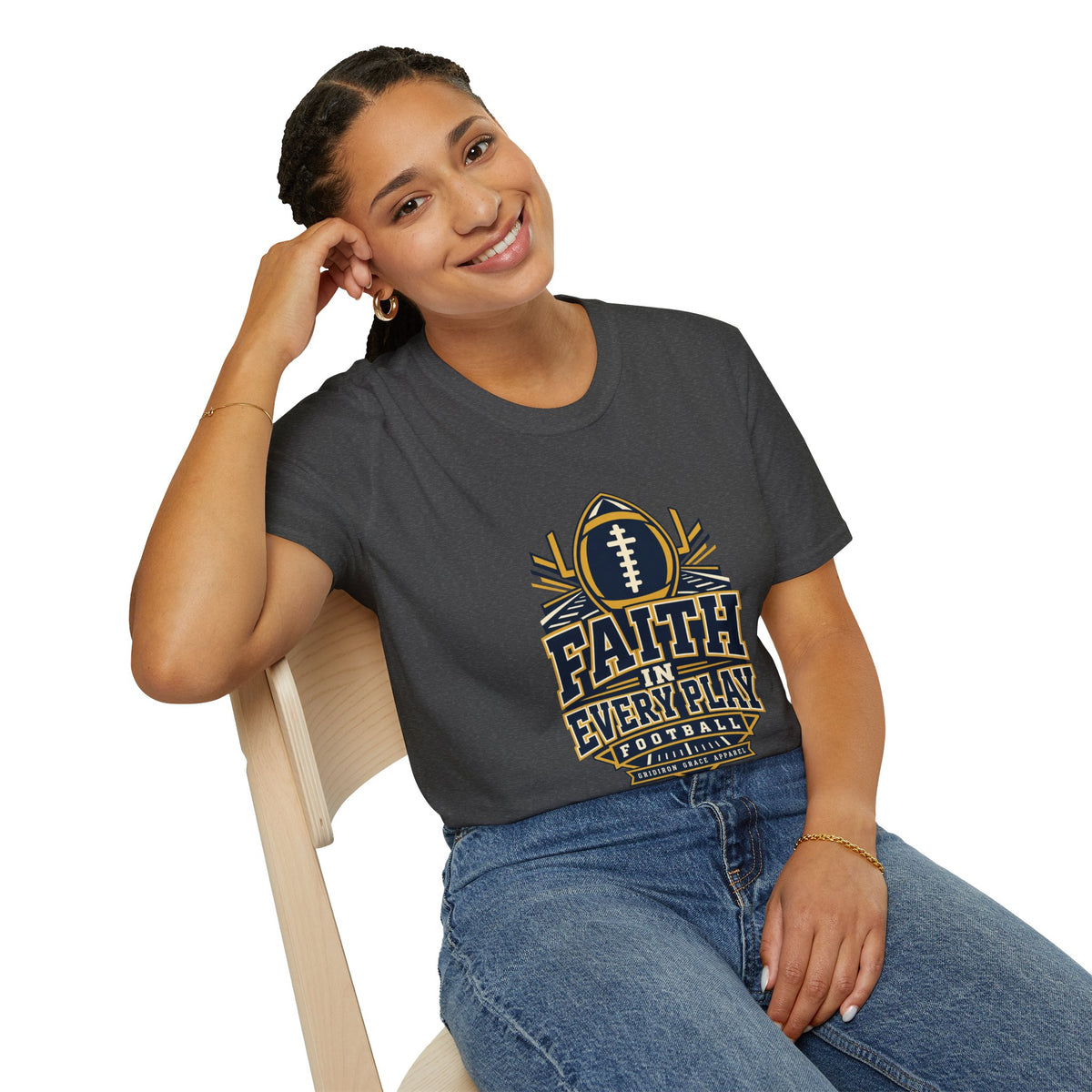 Faith in Every Play Football T-Shirt