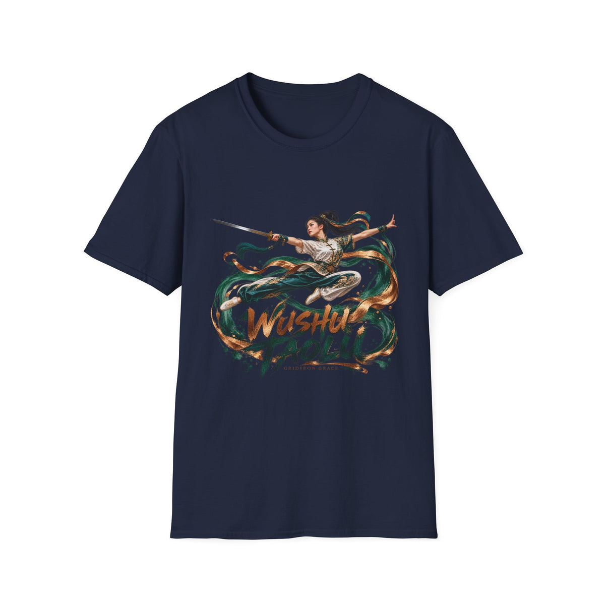Wushu Taolu Martial Arts T-Shirt — Dynamic Fighter Illustration Tee