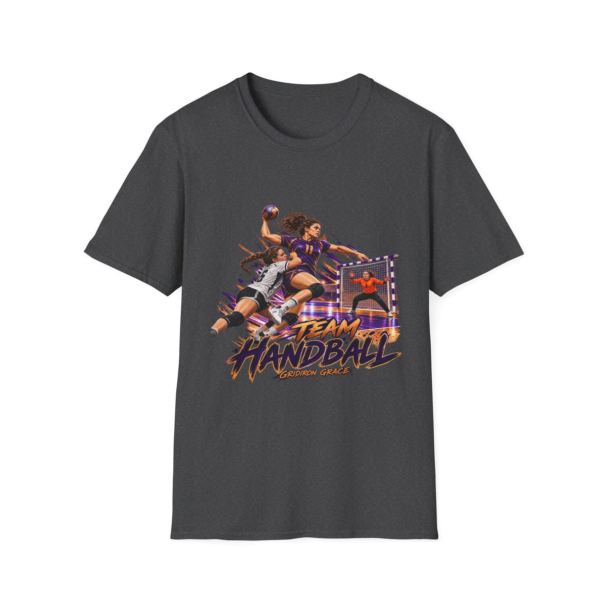 Handball Team Graphic T-Shirt — Retro Sports Players Design