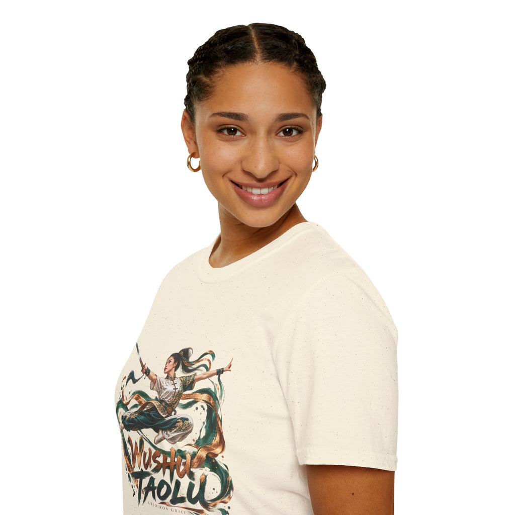 Wushu Taolu Martial Arts T-Shirt — Dynamic Fighter Illustration Tee