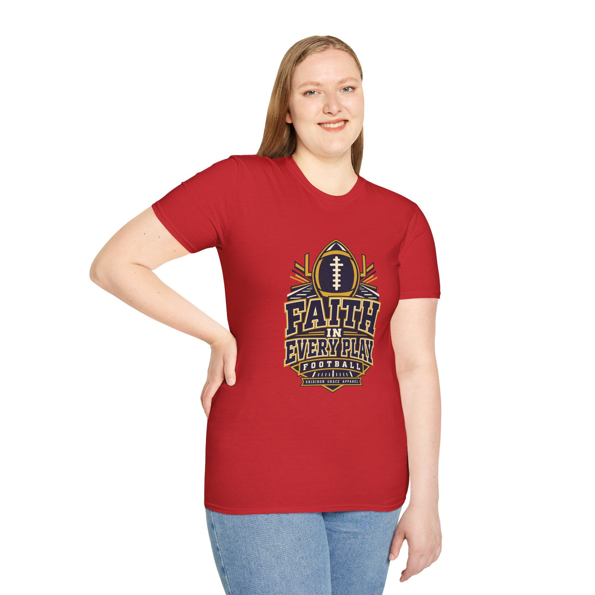 Faith in Every Play Football T-Shirt